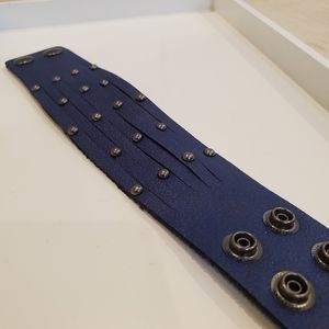 Leather strap bracelet